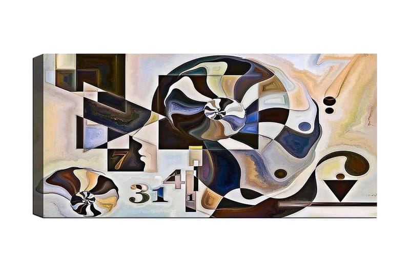 Canvastavla YTY Abstract & Fractals Flerfärgad - 120x50 cm - Inredning - Tavlor & konst - Canvastavlor