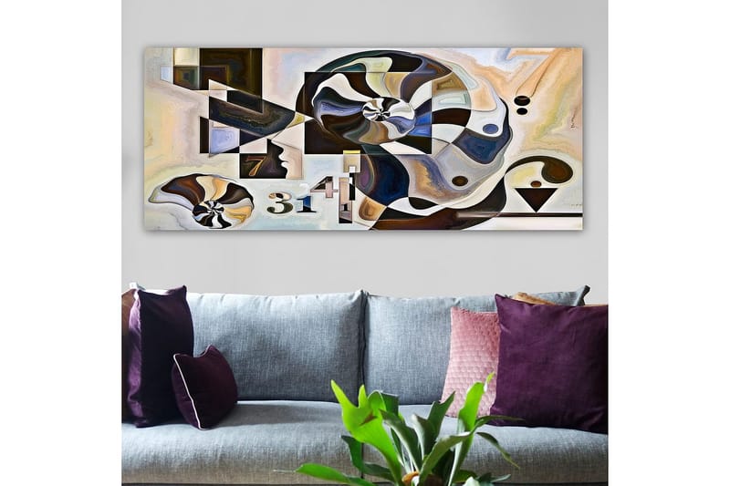 Canvastavla YTY Abstract & Fractals Flerfärgad - 120x50 cm - Inredning - Tavlor & konst - Canvastavlor