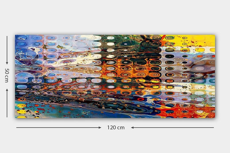 Canvastavla YTY Abstract & Fractals Flerfärgad - 120x50 cm - Inredning - Tavlor & konst - Canvastavlor