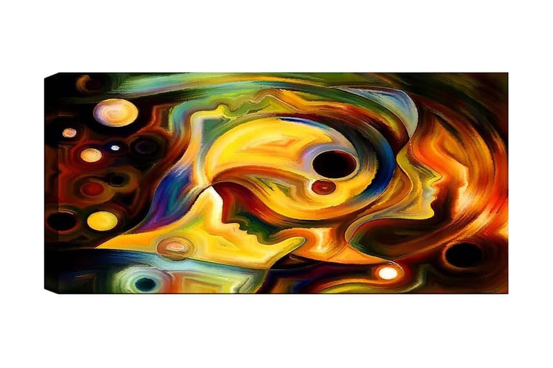 Canvastavla YTY Abstract & Fractals Flerfärgad - 120x50 cm - Inredning - Tavlor & konst - Canvastavlor