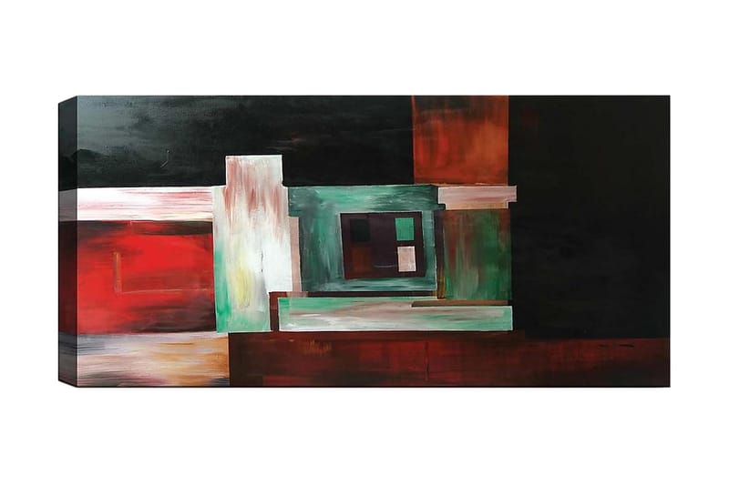 Canvastavla YTY Abstract & Fractals Flerfärgad - 120x50 cm - Inredning - Tavlor & konst - Canvastavlor