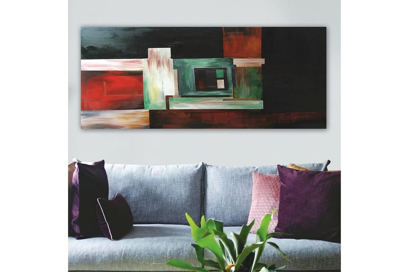 Canvastavla YTY Abstract & Fractals Flerfärgad - 120x50 cm - Inredning - Tavlor & konst - Canvastavlor