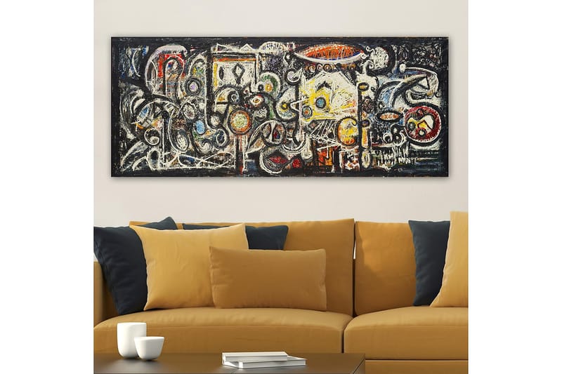 Canvastavla YTY Abstract & Fractals Flerfärgad - 120x50 cm - Inredning - Tavlor & konst - Canvastavlor