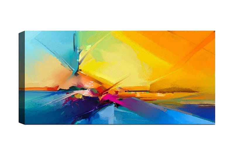 Canvastavla YTY Abstract & Fractals Flerfärgad - 120x50 cm - Inredning - Tavlor & konst - Canvastavlor