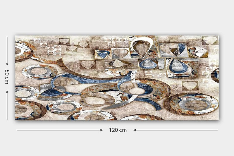 Canvastavla YTY Abstract & Fractals Flerfärgad - 120x50 cm - Inredning - Tavlor & konst - Canvastavlor