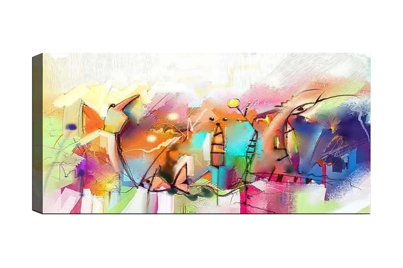 Canvastavla YTY Abstract & Fractals Flerfärgad - 120x50 cm - Inredning - Tavlor & konst - Canvastavlor