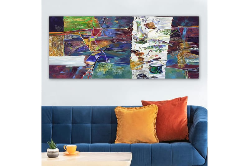 Canvastavla YTY Abstract & Fractals Flerfärgad - 120x50 cm - Inredning - Tavlor & konst - Canvastavlor