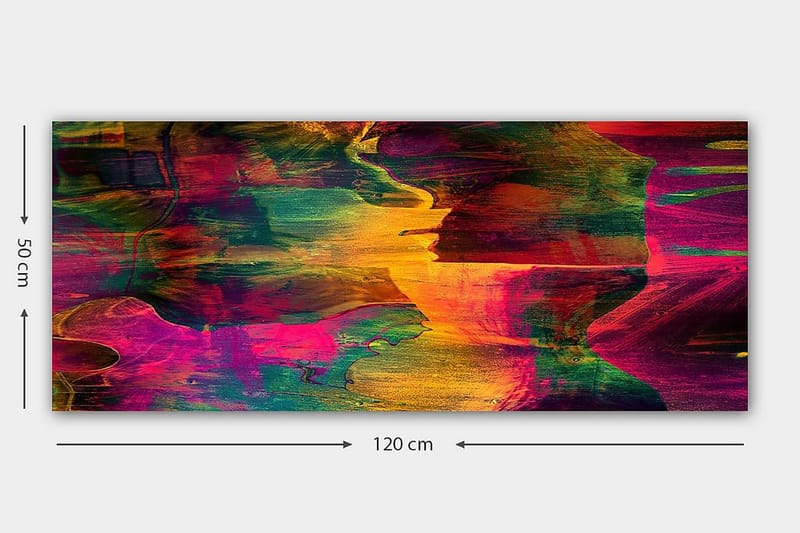 Canvastavla YTY Abstract & Fractals Flerfärgad - 120x50 cm - Inredning - Tavlor & konst - Canvastavlor