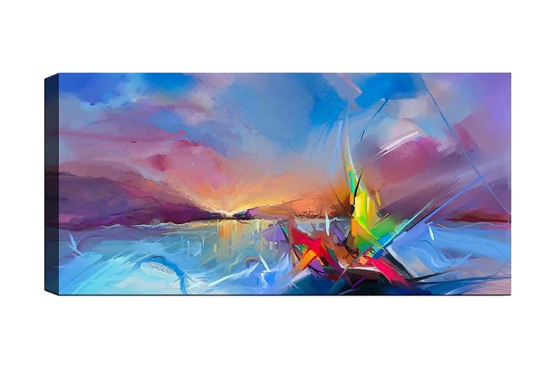Canvastavla YTY Abstract & Fractals Flerfärgad - 120x50 cm - Inredning - Tavlor & konst - Canvastavlor