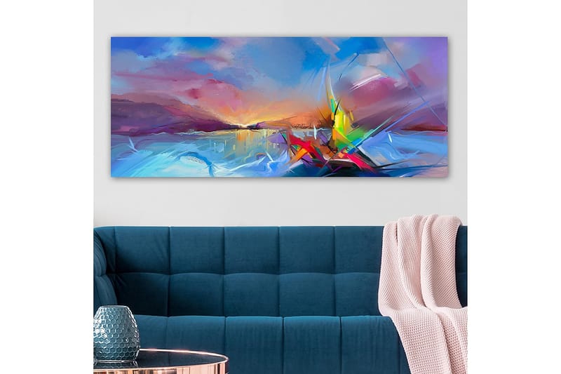 Canvastavla YTY Abstract & Fractals Flerfärgad - 120x50 cm - Inredning - Tavlor & konst - Canvastavlor