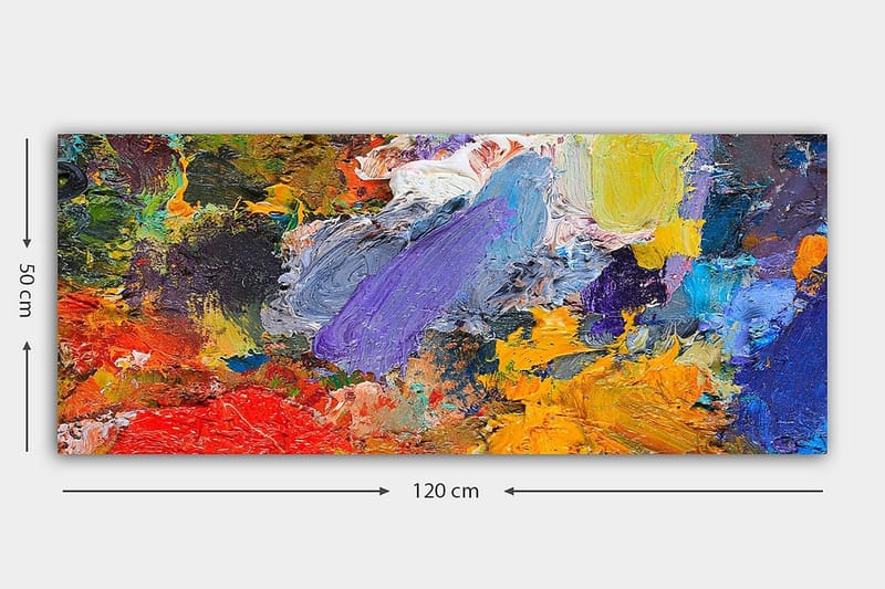 Canvastavla YTY Abstract & Fractals Flerfärgad - 120x50 cm - Inredning - Tavlor & konst - Canvastavlor