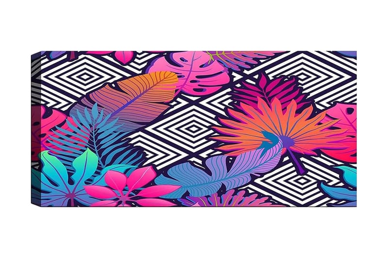 Canvastavla YTY Abstract & Fractals Flerfärgad - 120x50 cm - Inredning - Tavlor & konst - Canvastavlor