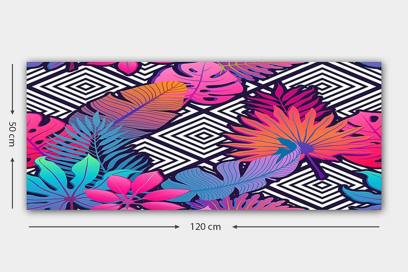 Canvastavla YTY Abstract & Fractals Flerfärgad - 120x50 cm - Inredning - Tavlor & konst - Canvastavlor