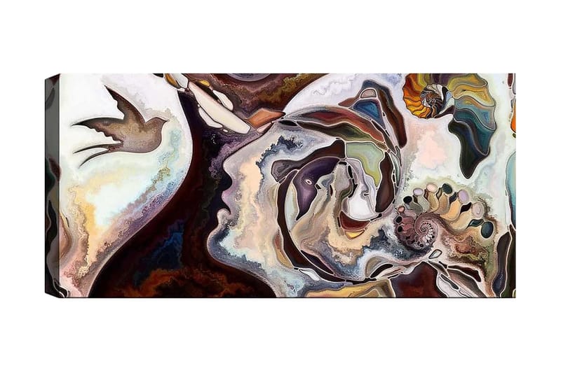 Canvastavla YTY Abstract & Fractals Flerfärgad - 120x50 cm - Inredning - Tavlor & konst - Canvastavlor