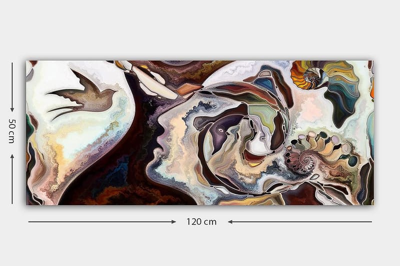 Canvastavla YTY Abstract & Fractals Flerfärgad - 120x50 cm - Inredning - Tavlor & konst - Canvastavlor