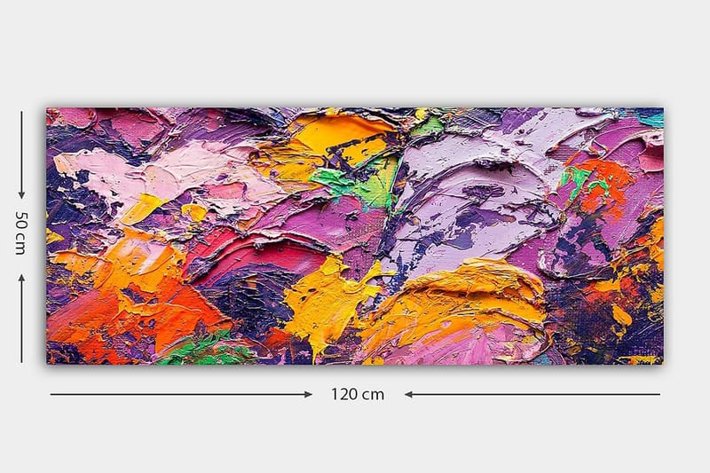 Canvastavla YTY Abstract & Fractals Flerfärgad - 120x50 cm - Inredning - Tavlor & konst - Canvastavlor