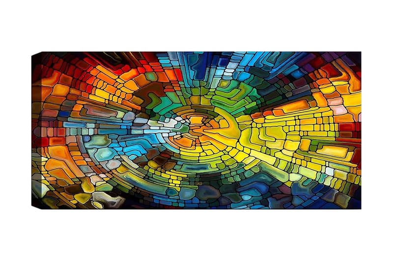 Canvastavla YTY Abstract & Fractals Flerfärgad - 120x50 cm - Inredning - Tavlor & konst - Canvastavlor