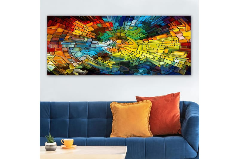 Canvastavla YTY Abstract & Fractals Flerfärgad - 120x50 cm - Inredning - Tavlor & konst - Canvastavlor