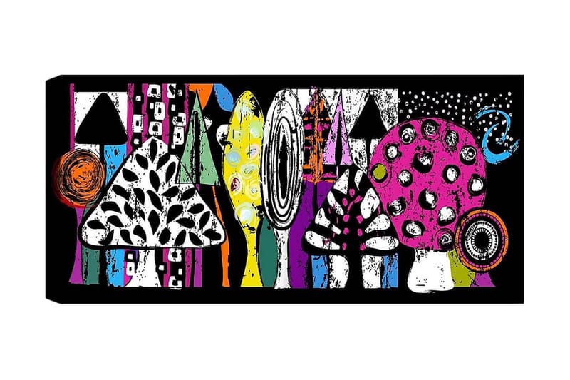 Canvastavla YTY Abstract & Fractals Flerfärgad - 120x50 cm - Inredning - Tavlor & konst - Canvastavlor