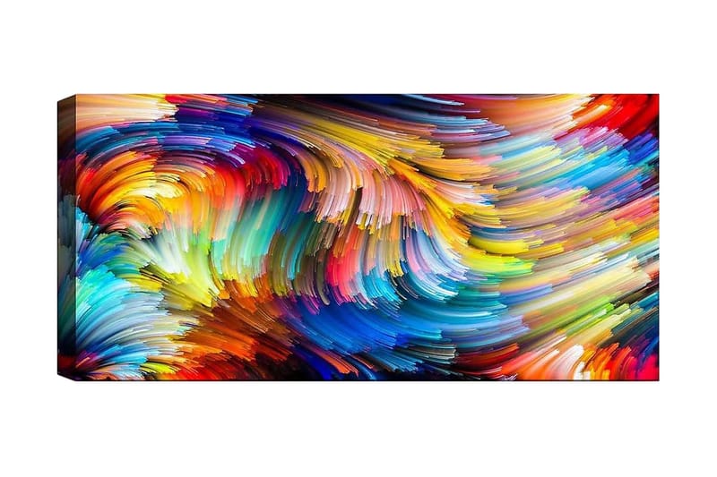 Canvastavla YTY Abstract & Fractals Flerfärgad - 120x50 cm - Inredning - Tavlor & konst - Canvastavlor