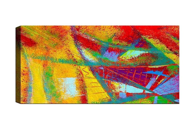 Canvastavla YTY Abstract & Fractals Flerfärgad - 120x50 cm - Inredning - Tavlor & konst - Canvastavlor