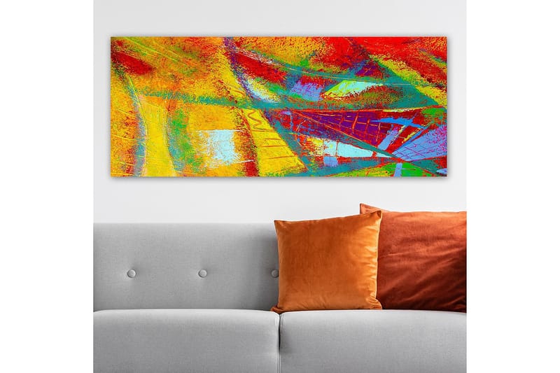 Canvastavla YTY Abstract & Fractals Flerfärgad - 120x50 cm - Inredning - Tavlor & konst - Canvastavlor