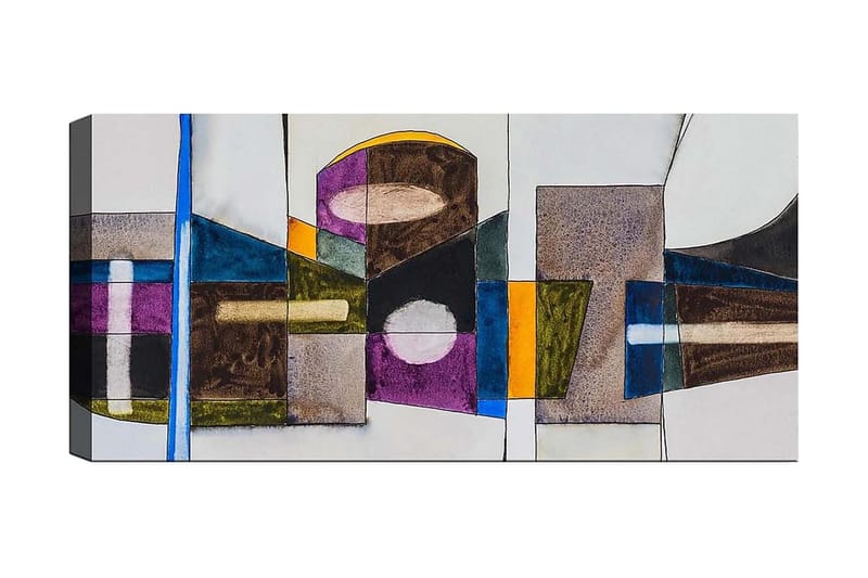 Canvastavla YTY Abstract & Fractals Flerfärgad - 120x50 cm - Inredning - Tavlor & konst - Canvastavlor
