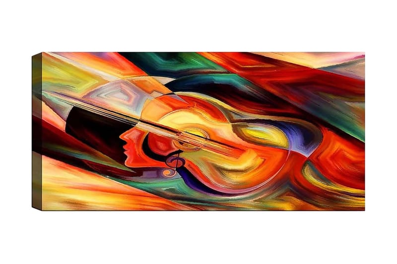Canvastavla YTY Abstract & Fractals Flerfärgad - 120x50 cm - Inredning - Tavlor & konst - Canvastavlor