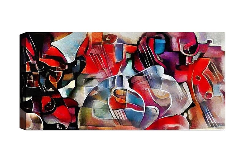 Canvastavla YTY Abstract & Fractals Flerfärgad - 120x50 cm - Inredning - Tavlor & konst - Canvastavlor