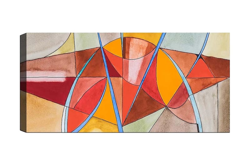 Canvastavla YTY Abstract & Fractals Flerfärgad - 120x50 cm - Inredning - Tavlor & konst - Canvastavlor