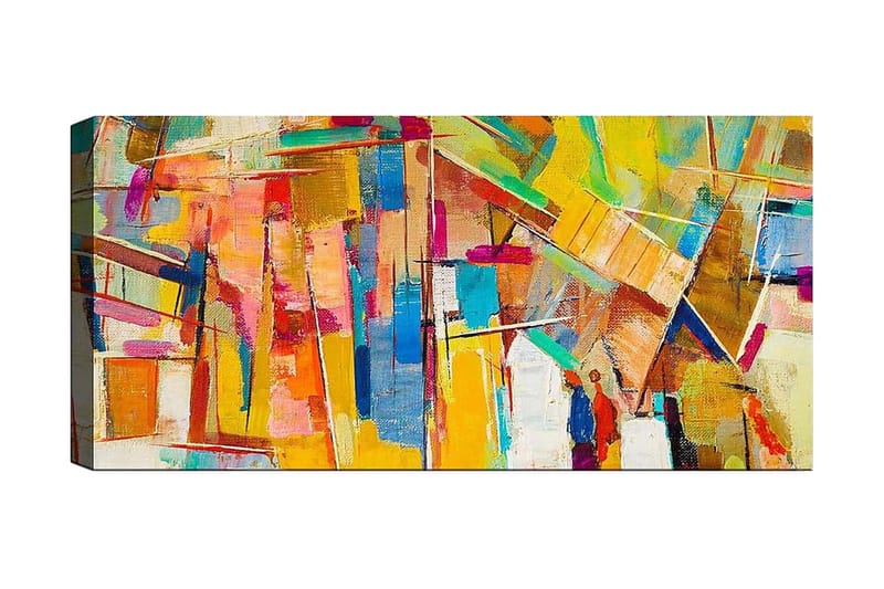 Canvastavla YTY Abstract & Fractals Flerfärgad - 120x50 cm - Inredning - Tavlor & konst - Canvastavlor