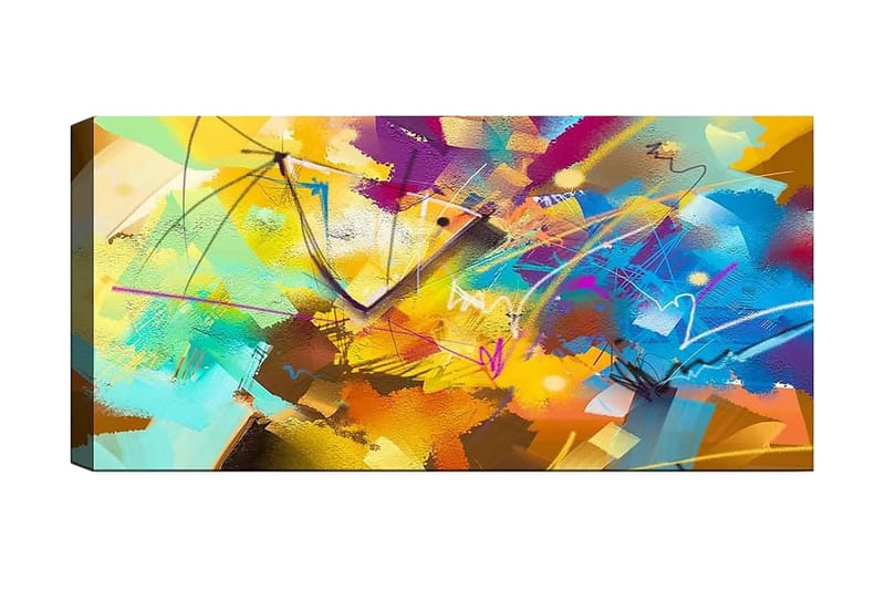 Canvastavla YTY Abstract & Fractals Flerfärgad - 120x50 cm - Inredning - Tavlor & konst - Canvastavlor