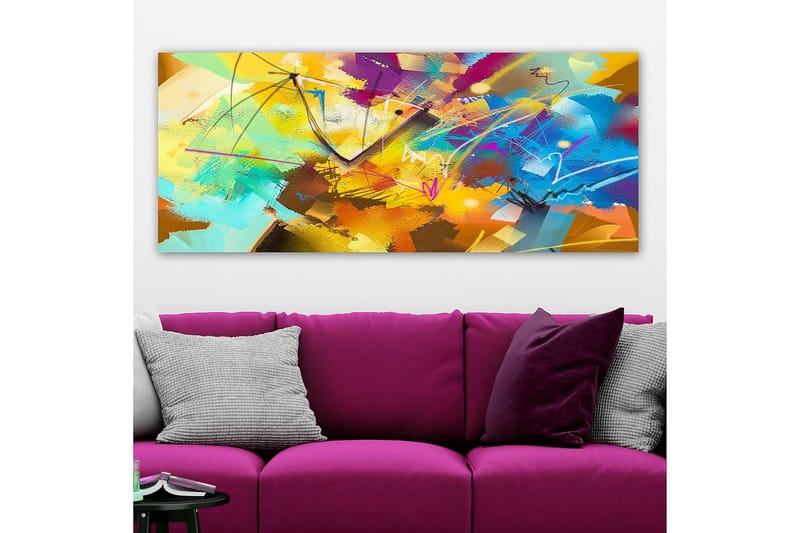 Canvastavla YTY Abstract & Fractals Flerfärgad - 120x50 cm - Inredning - Tavlor & konst - Canvastavlor