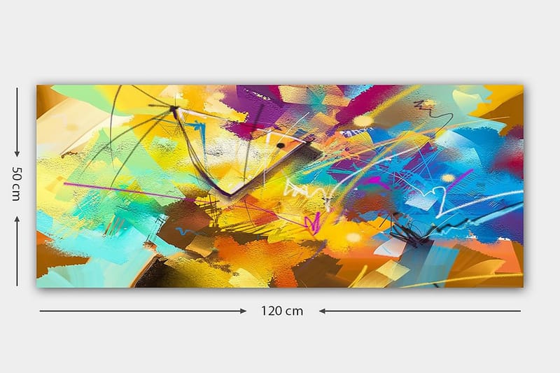 Canvastavla YTY Abstract & Fractals Flerfärgad - 120x50 cm - Inredning - Tavlor & konst - Canvastavlor