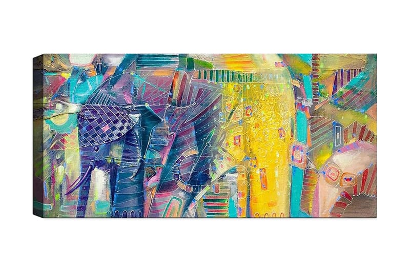 Canvastavla YTY Abstract & Fractals Flerfärgad - 120x50 cm - Inredning - Tavlor & konst - Canvastavlor