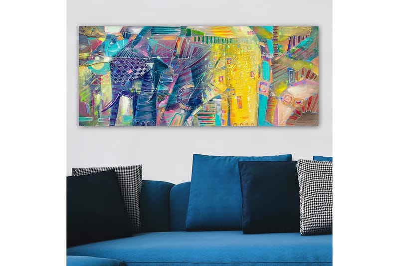 Canvastavla YTY Abstract & Fractals Flerfärgad - 120x50 cm - Inredning - Tavlor & konst - Canvastavlor
