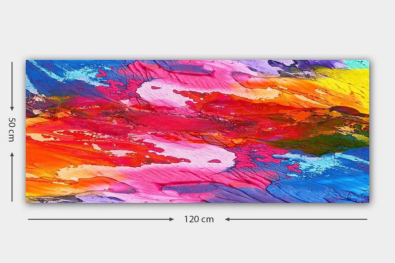 Canvastavla YTY Abstract & Fractals Flerfärgad - 120x50 cm - Inredning - Tavlor & konst - Canvastavlor