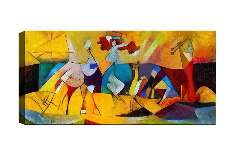 Canvastavla YTY Abstract & Fractals Flerfärgad - 120x50 cm - Inredning - Tavlor & konst - Canvastavlor