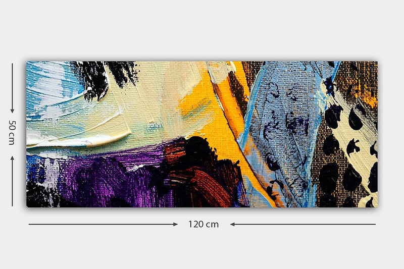 Canvastavla YTY Abstract & Fractals Flerfärgad - 120x50 cm - Inredning - Tavlor & konst - Canvastavlor
