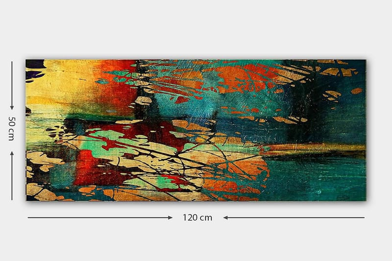 Canvastavla YTY Abstract & Fractals Flerfärgad - 120x50 cm - Inredning - Tavlor & konst - Canvastavlor
