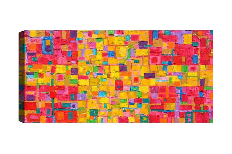 Canvastavla YTY Abstract & Fractals Flerfärgad - 120x50 cm - Inredning - Tavlor & konst - Canvastavlor