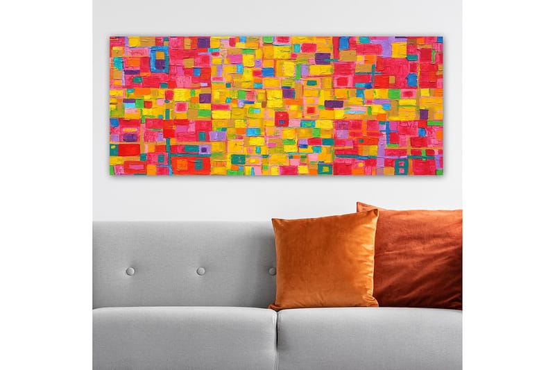 Canvastavla YTY Abstract & Fractals Flerfärgad - 120x50 cm - Inredning - Tavlor & konst - Canvastavlor