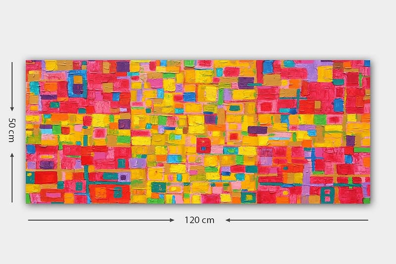 Canvastavla YTY Abstract & Fractals Flerfärgad - 120x50 cm - Inredning - Tavlor & konst - Canvastavlor