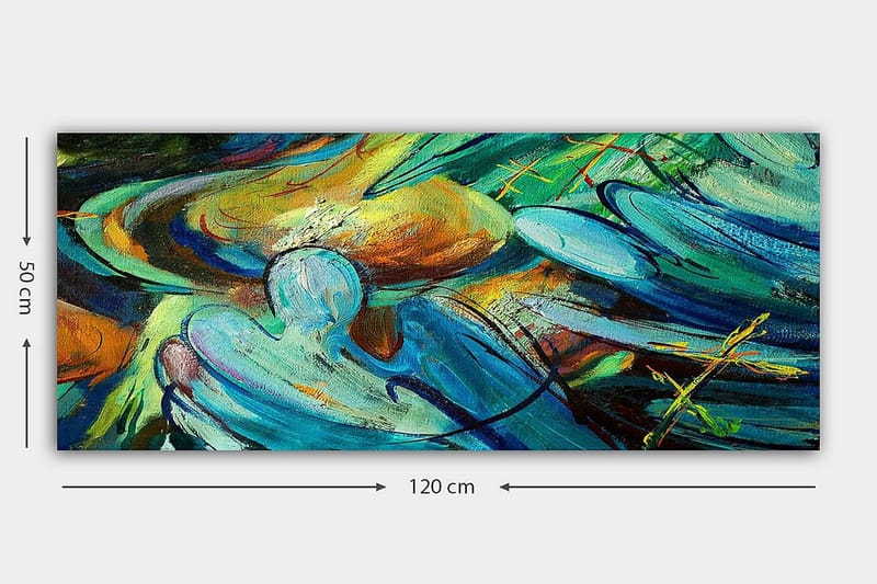 Canvastavla YTY Abstract & Fractals Flerfärgad - 120x50 cm - Inredning - Tavlor & konst - Canvastavlor