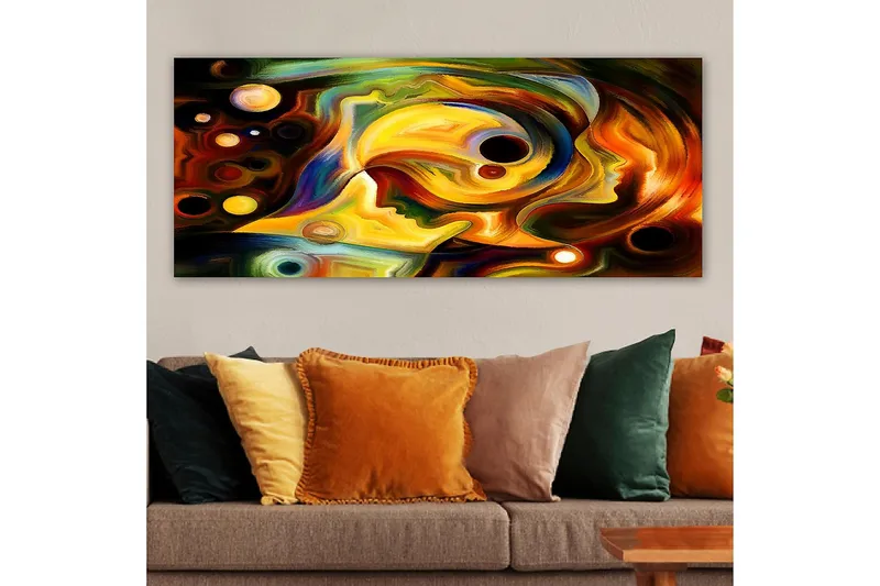 Canvastavla YTY Abstract & Fractals Flerfärgad - 120x50 cm - Inredning - Tavlor & konst - Canvastavlor