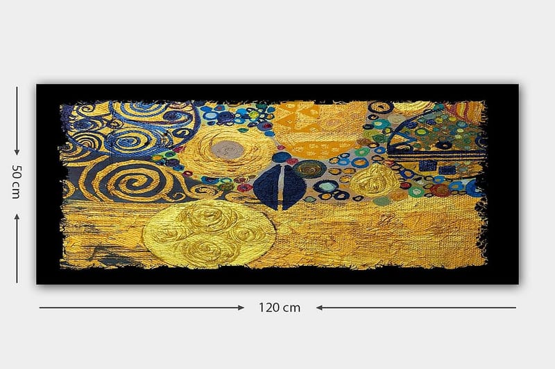 Canvastavla YTY Abstract & Fractals Flerfärgad - 120x50 cm - Inredning - Tavlor & konst - Canvastavlor