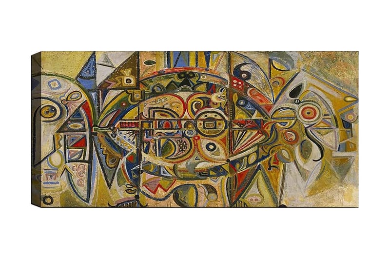 Canvastavla YTY Abstract & Fractals Flerfärgad - 120x50 cm - Inredning - Tavlor & konst - Canvastavlor