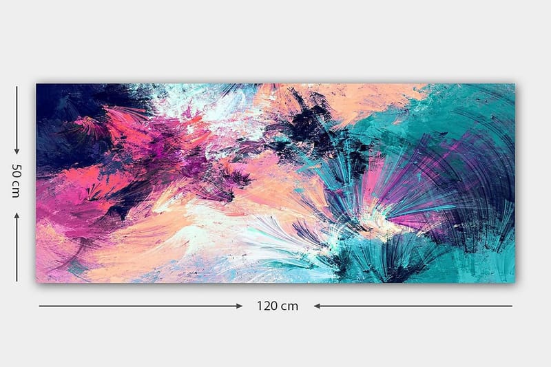 Canvastavla YTY Abstract & Fractals Flerfärgad - 120x50 cm - Inredning - Tavlor & konst - Canvastavlor