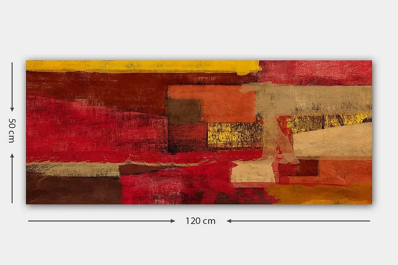 Canvastavla YTY Abstract & Fractals Flerfärgad - 120x50 cm - Inredning - Tavlor & konst - Canvastavlor