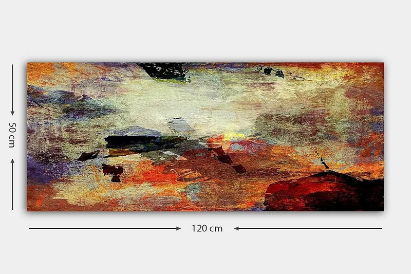 Canvastavla YTY Abstract & Fractals Flerfärgad - 120x50 cm - Inredning - Tavlor & konst - Canvastavlor